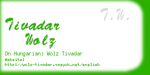 tivadar wolz business card